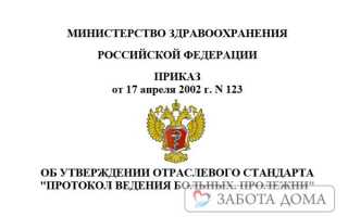 Протокол ведения больных стандарт пролежни