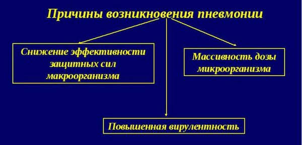 Причины возникновения пневмонии